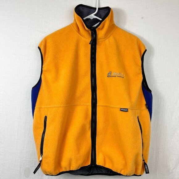 Vintage 90s Moose Mountainwear Full Zip Fleece Vest XL Cargo Baggy Gorpcore - Picture 1 of 12